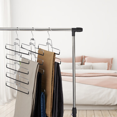 Relaxdays Mehrfachhosenbügel Set für 15 Hosen