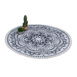 Relaxdays Runder Teppich im Mandala-Design