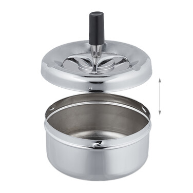 Relaxdays Aschenbecher mit Drehdeckel