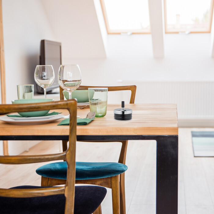 Relaxdays Aschenbecher mit Drehdeckel