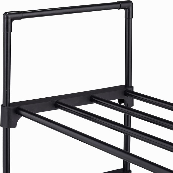 Relaxdays XXL Schuhregal, 10 Ebenen, modular, HxBxT: 175,5 x 93 x 30,5 cm, Metall, (Schwarz)