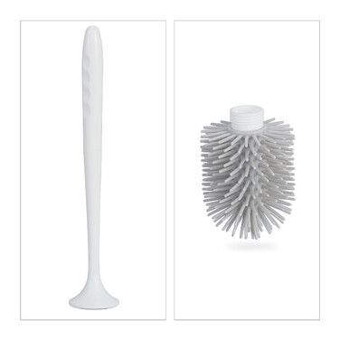 Relaxdays Toilettenbürste mit Wandhalterung