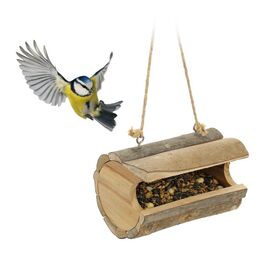 Relaxdays Vogelfutterhaus zum Aufhängen