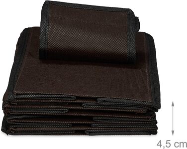 Relaxdays Hängeregal Stoff, Hängeaufbewahrung, 6 Fächer, 2 Schübe, für Kleiderschrank, HBT: ca. 82x14,5x30 cm, braun