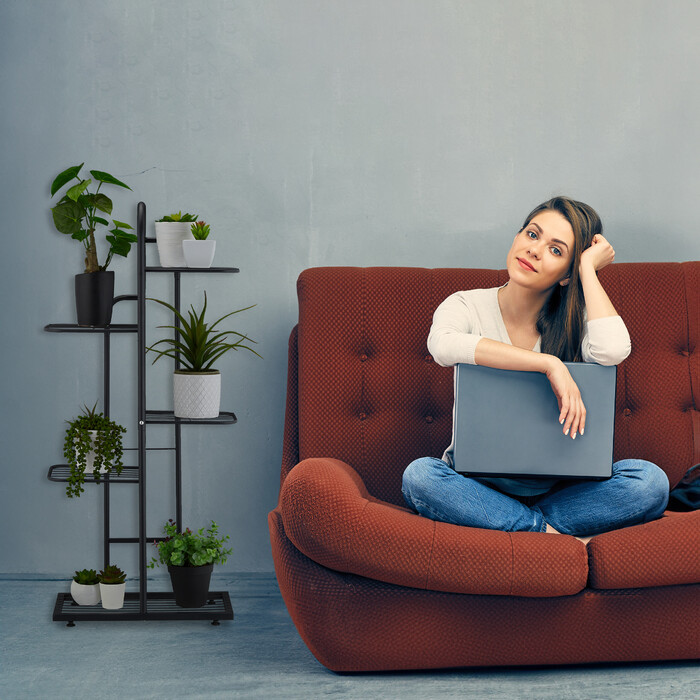 Relaxdays Pflanzenständer 5 Ablagen