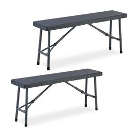 Relaxdays 2er Set Bierbank 102 cm