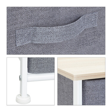 Relaxdays Regalsystem verschiedene Varianten grau
