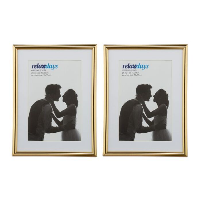Relaxdays Bilderrahmen 2er Set 15 x 20 cm