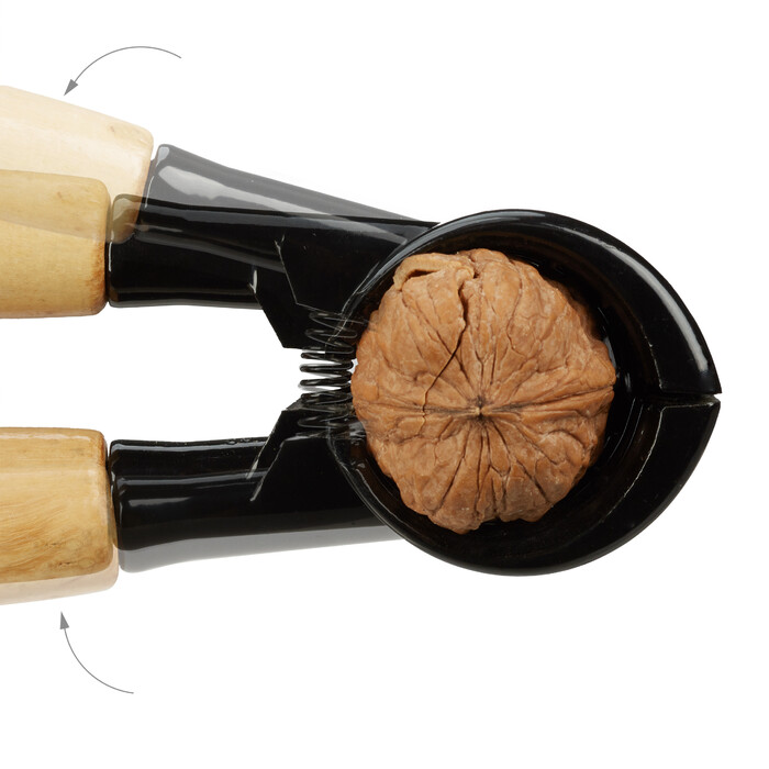 Relaxdays Nussknacker mit Holzgriff 2 in 1
