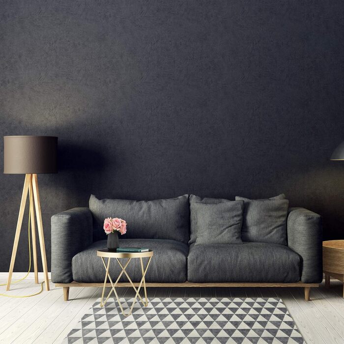 Relaxdays runder Beistelltisch, Metall & Glas, Retro-Design, 46x42 cm, schwarz-gold