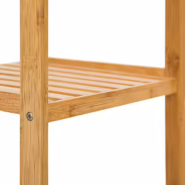 Relaxdays Badregal Bambus mit 3 Ablagen HBT: 79 x 33 x 33 cm Schickes Standregal aus natürlichem Holz Bambusregal als Küchenr