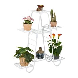 Relaxdays Metall Blumentreppe