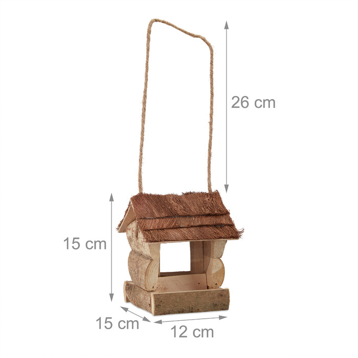 Relaxdays Vogelfutterhaus zum Aufhängen