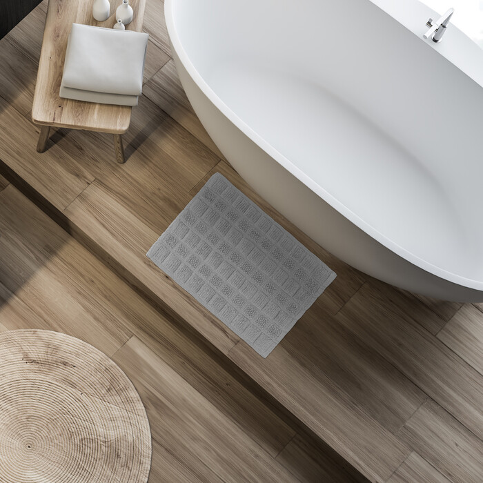 Relaxdays Badematte aus Baumwolle 60x40 cm