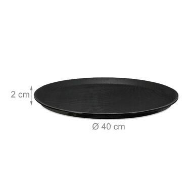Relaxdays Rundes Gastro Serviertablett 2er Set
