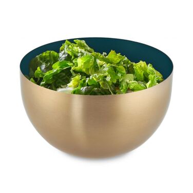 Relaxdays Zweifarbige Salatschüssel aus Edelstahl