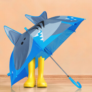 Relaxdays Kinder Regenschirm 'Hai'