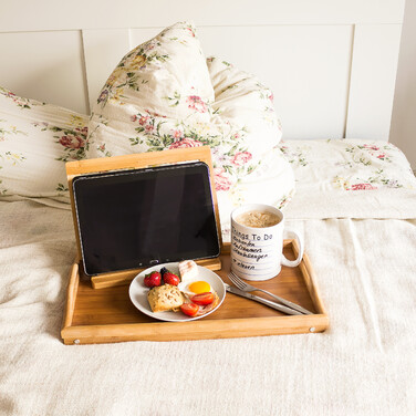 Relaxdays Bambus Betttablett