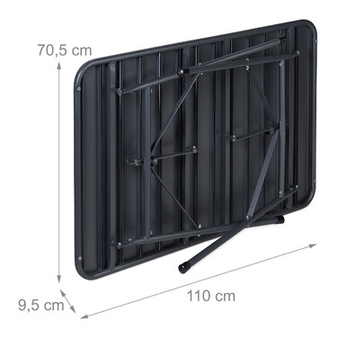Relaxdays Gartentisch klappbar Metall