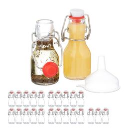 Relaxdays Kleine Flaschen mit Bügelverschluss Set