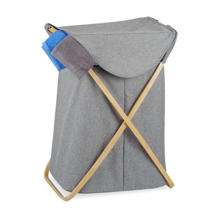 Relaxdays Wäschekorb 58 Liter klappbar