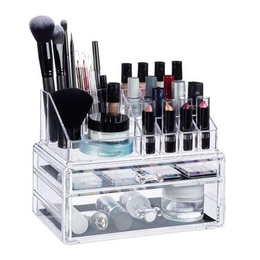 Relaxdays Make-Up Organizer mit 2 Schubladen