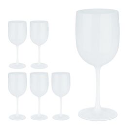 Relaxdays Weingläser Kunststoff 6er Set