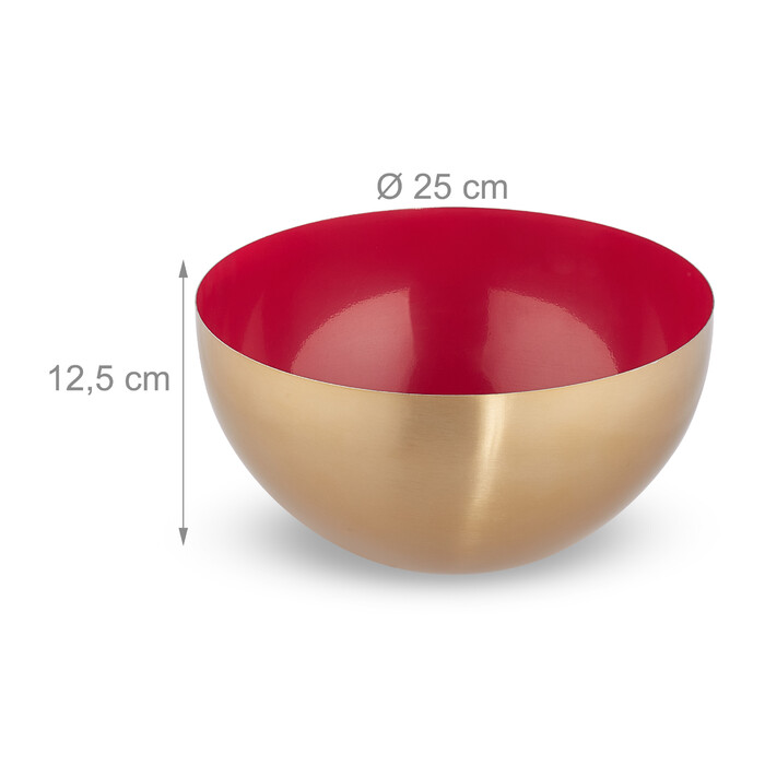 Relaxdays Edelstahl Salatschüssel Ø 25 cm