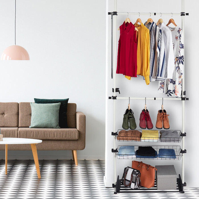 Relaxdays Offener Kleiderschrank Teleskop