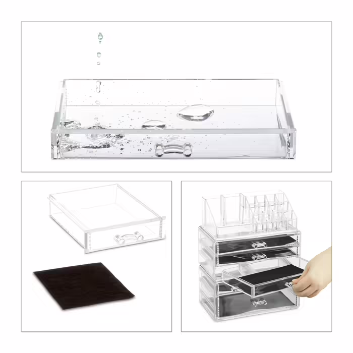 Relaxdays Kosmetikorganizer mit 6 Schubladen
