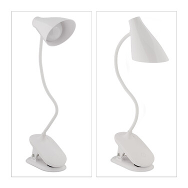 Relaxdays LED Klemmlampe mit Touch-Funktion