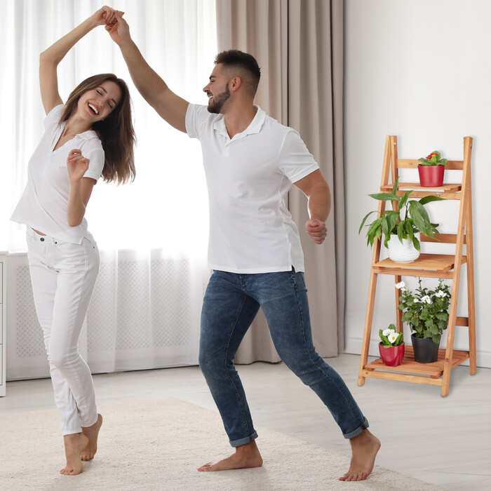 Relaxdays Blumentreppe aus Holz
