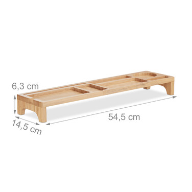 Relaxdays Bambus Schreibtisch Organizer