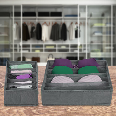 Relaxdays 4 tlg. Unterwäsche Organizer Set