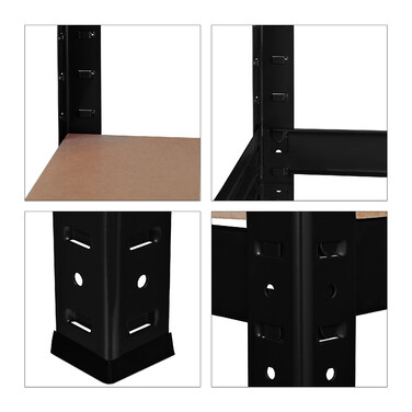 Relaxdays Schwerlastregal 1325kg Schwarz