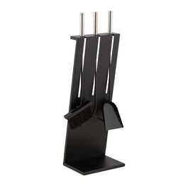 Relaxdays 4-teiliges Kaminbesteck in Schwarz