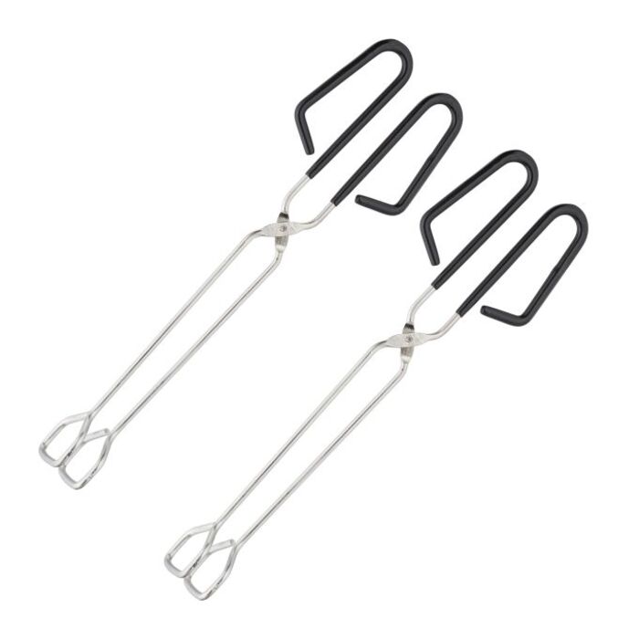 Relaxdays Edelstahl Grillzange im 2er Set