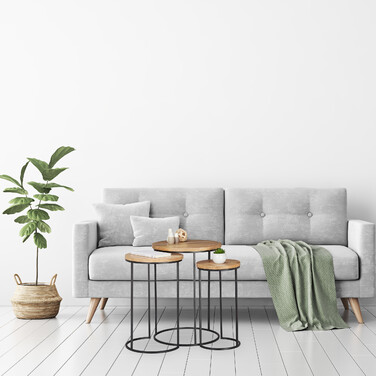 Relaxdays Beistelltisch 3er Set Mangoholz