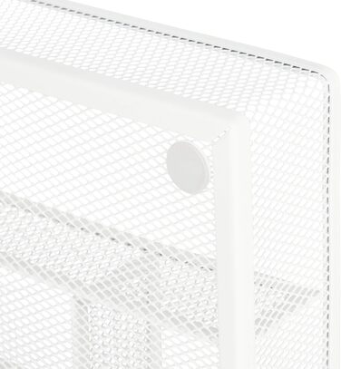 Relaxdays Besteckkasten Metall, Schubladenorganizer, 6 Fächer, HBT 5,5 x 29 x 41 cm, weiß