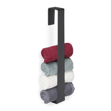 Relaxdays Handtuchhalter ohne Bohren schwarz