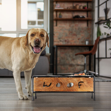 Relaxdays Futterstation 'Woof' für Hunde