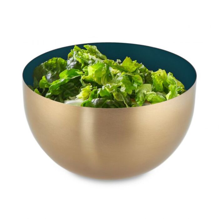 Relaxdays Zweifarbige Salatschüssel aus Edelstahl