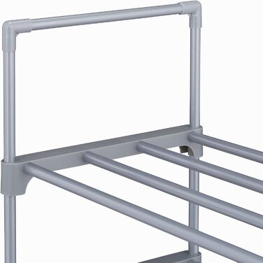 Relaxdays XXL Schuhregal, 10 Ebenen, modular, HxBxT: 175,5 x 93 x 30,5 cm, Metall, (Grau)