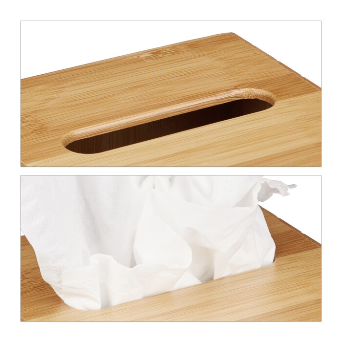 Relaxdays Kosmetiktücherbox quadratisch