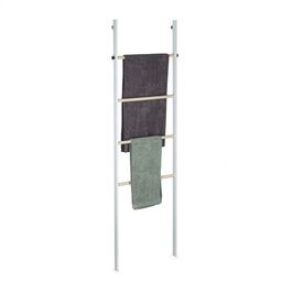 Relaxdays Handtuchleiter Holz & Metall