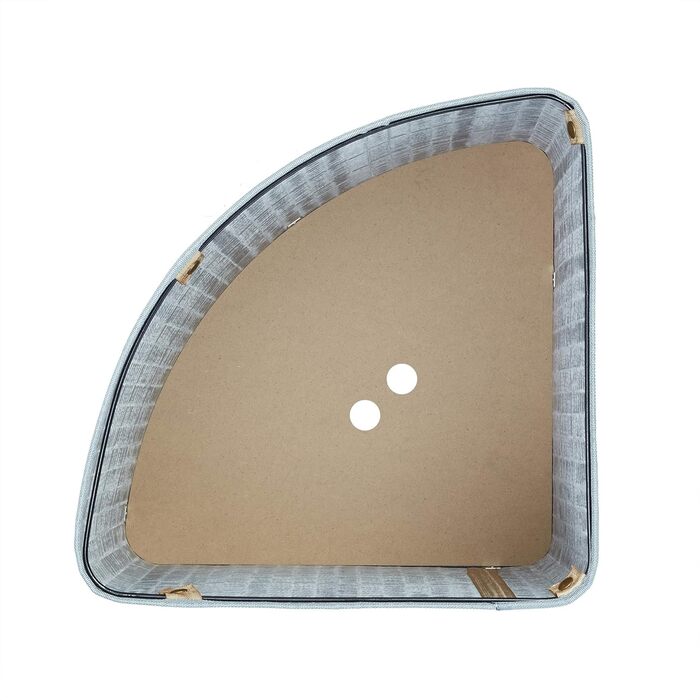 Relaxdays Eckwäschekorb Bambus, faltbar, 60L, 2 Wäschesäcke, HBT 66x49,5x37 cm, grau, 1 Stück