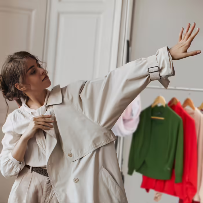 Relaxdays Silberne Garderobe mit Rollen