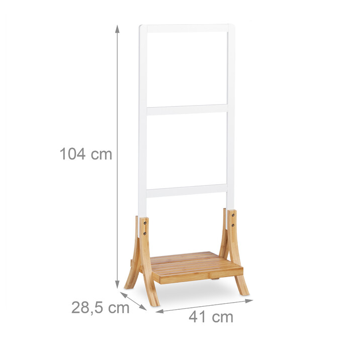 Relaxdays Handtuchhalter stehend dreiarmig