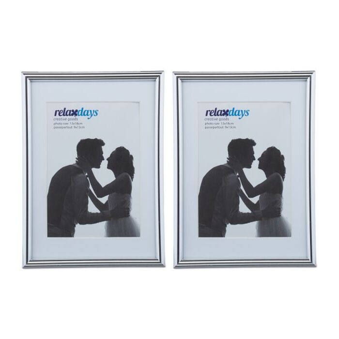 Relaxdays Bilderrahmen 2er Set 13 x 18 cm