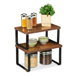 Relaxdays 2-tlg. Tischregal Set Industrial Design